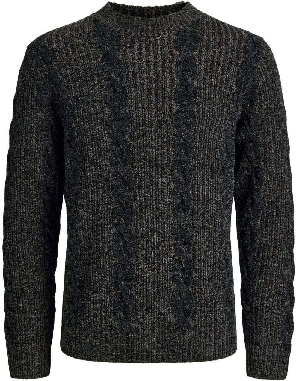 Jack & Jones Premium Sveter 'JPRBLUCARL'  hnedá melírovaná