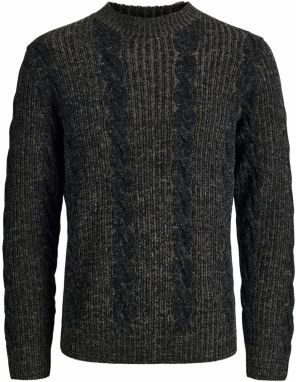 Jack & Jones Premium Sveter 'JPRBLUCARL'  hnedá melírovaná