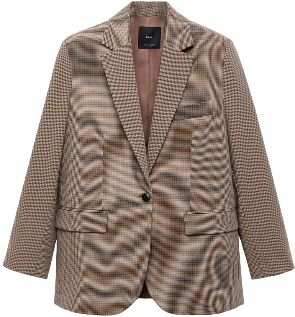 MANGO Blejzer 'Mila'  námornícka modrá / hnedá / brokátová