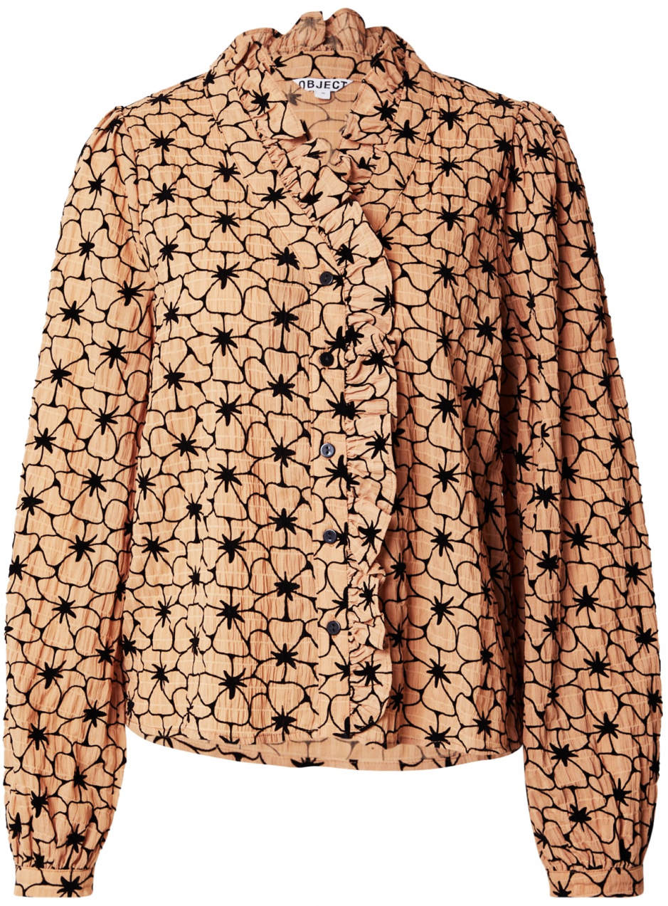 OBJECT Blúzka 'DEA'  pastelovo oranžová / čierna