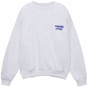 Pull&Bear Mikina 'PACIFIC WEIRDLY'  tmavomodrá / sivá melírovaná