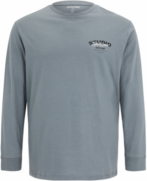 Jack & Jones Plus Tričko 'JJYUKI'  sivá / čierna / biela
