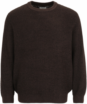 Jack & Jones Plus Sveter 'JJGLOBAL'  tmavohnedá