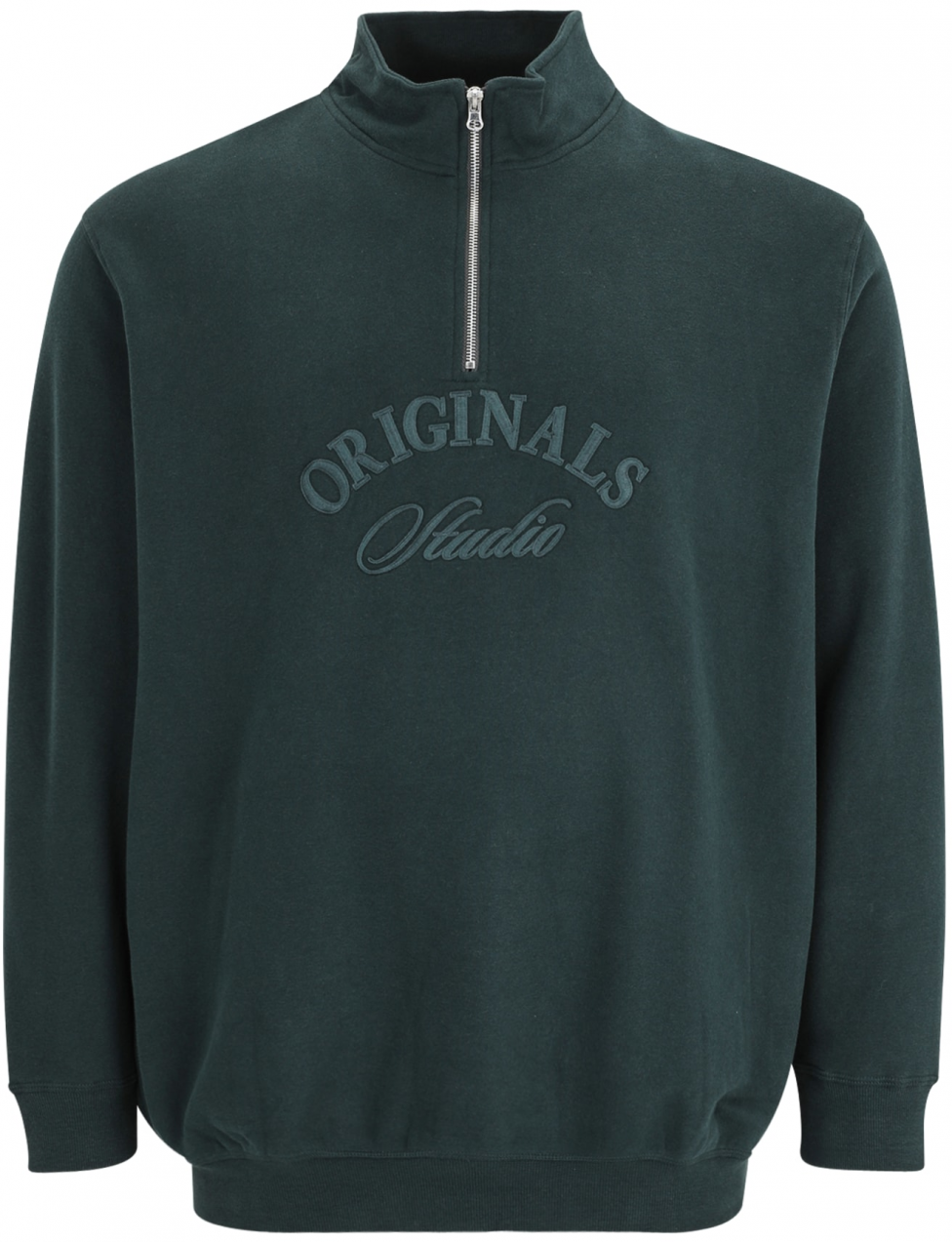 Jack & Jones Plus Mikina 'JORBLEECKER'  nefritová / jedľová