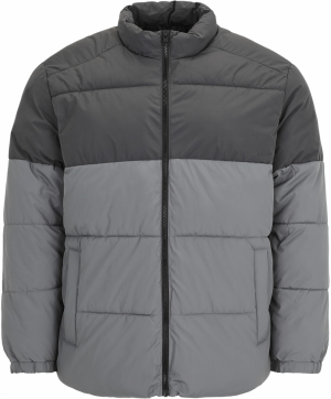 Jack & Jones Plus Zimná bunda 'JJMAZE'  sivá / svetlosivá