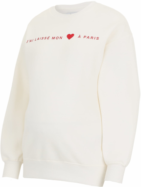 Only Maternity Mikina  krvavo červená / biela