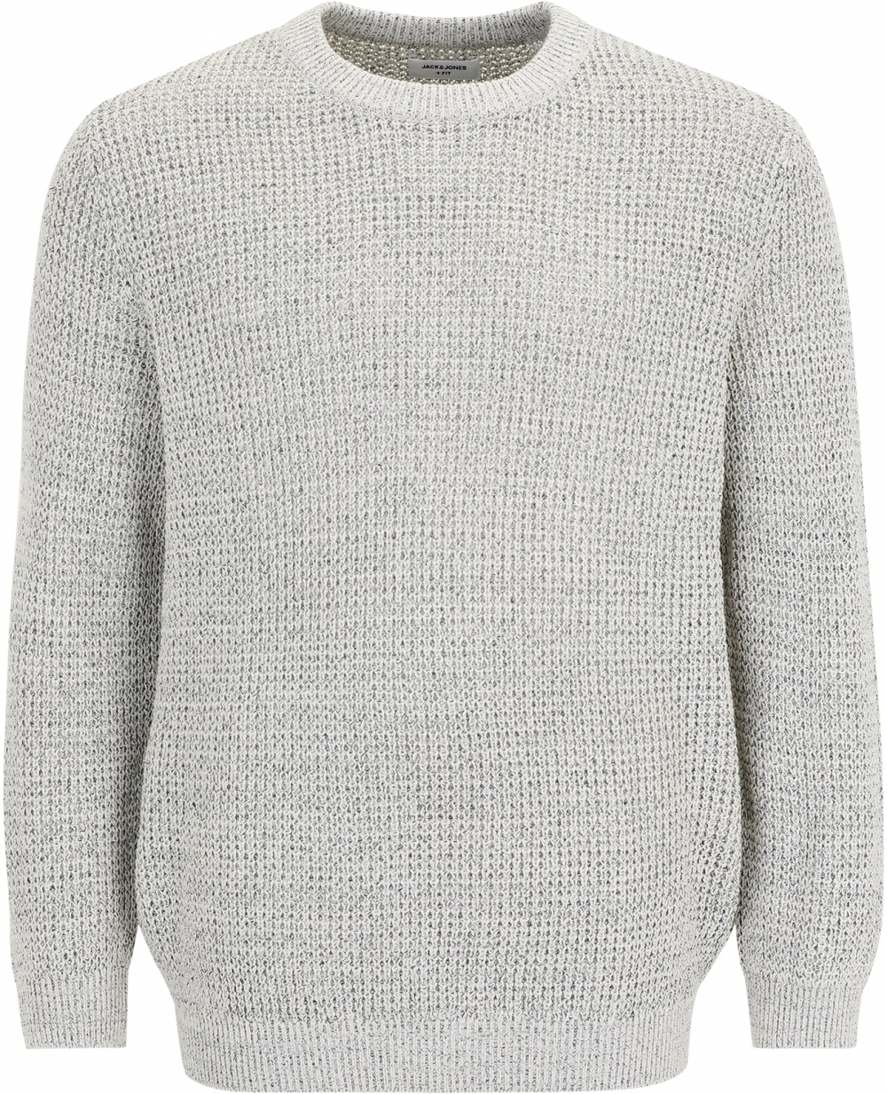 Jack & Jones Plus Sveter 'JJGLOBAL'  sivá melírovaná