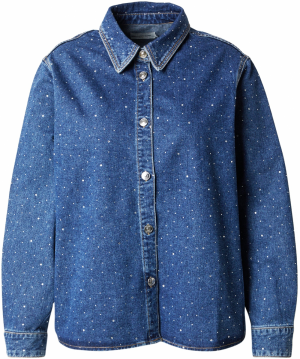 ONLY Carmakoma Blúzka 'CARMAGGIEMAY'  modrá denim / strieborná