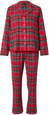 Hunkemöller Pyžamo  azúrová / tmavozelená / červená / biela