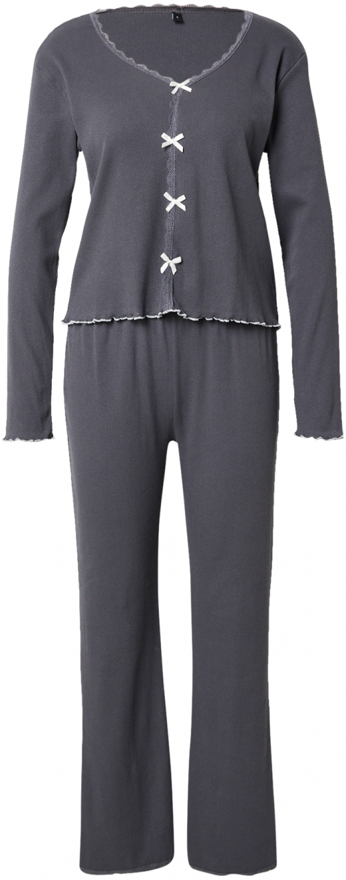 Trendyol Pyžamo  antracitová / biela