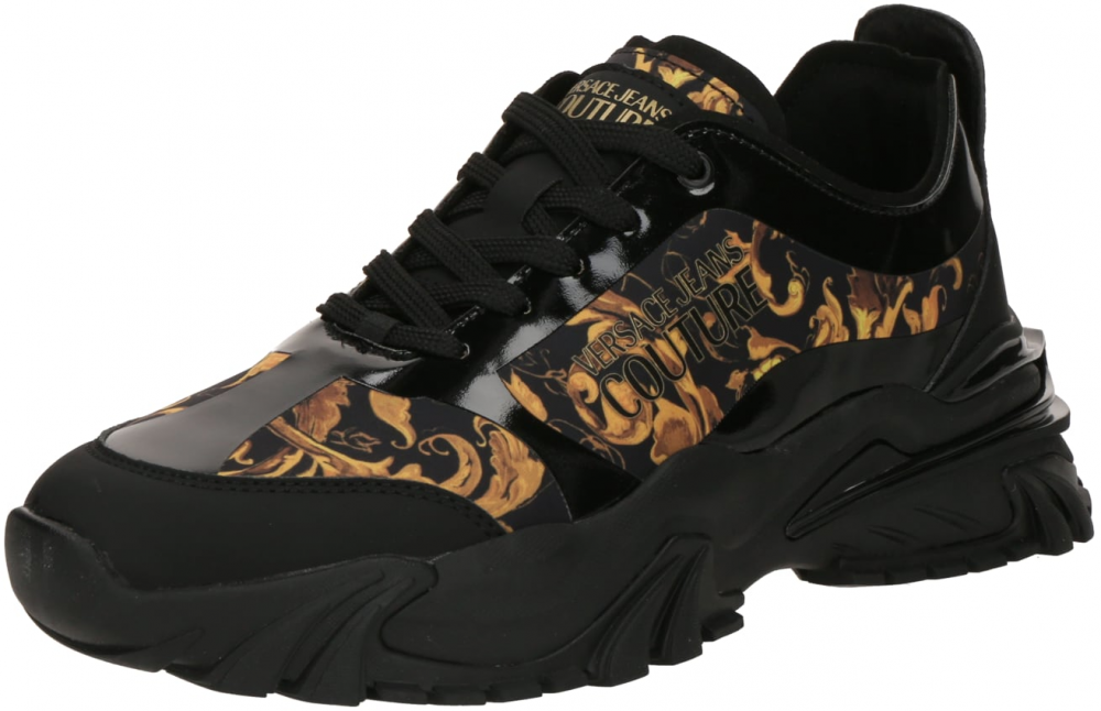 Versace Jeans Couture Nízke tenisky  hnedá / zlatá žltá / čierna