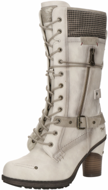 MUSTANG Šnurovacie čižmy  tmelová / nebielená / hnedá / čierna