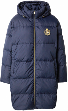 Lauren Ralph Lauren Plus Zimný kabát  námornícka modrá / zlatá / tmavočervená / biela