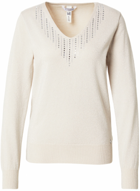 ZABAIONE Sveter 'Me44tte'  béžová / priehľadná