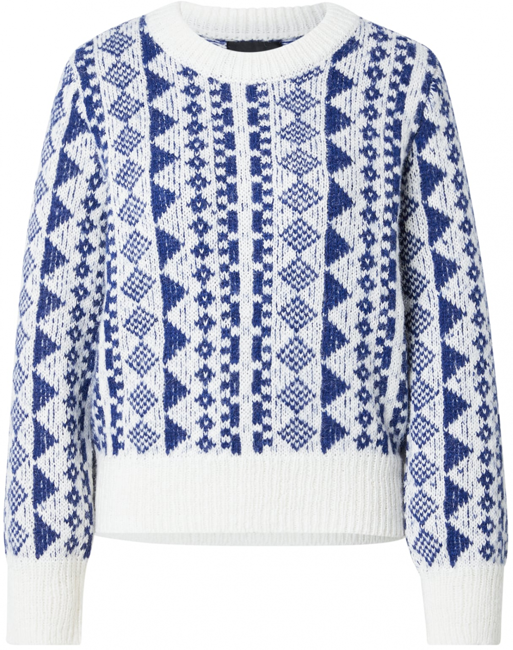 PIECES Sveter 'NIANNA'  modrá / biela
