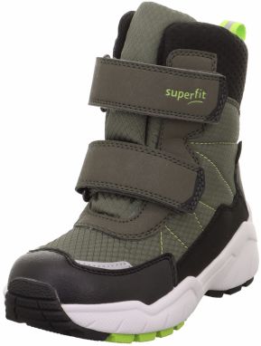 SUPERFIT Snehule 'CULUSUK 2.0'  olivová / neónovo zelená / tmavozelená / čierna