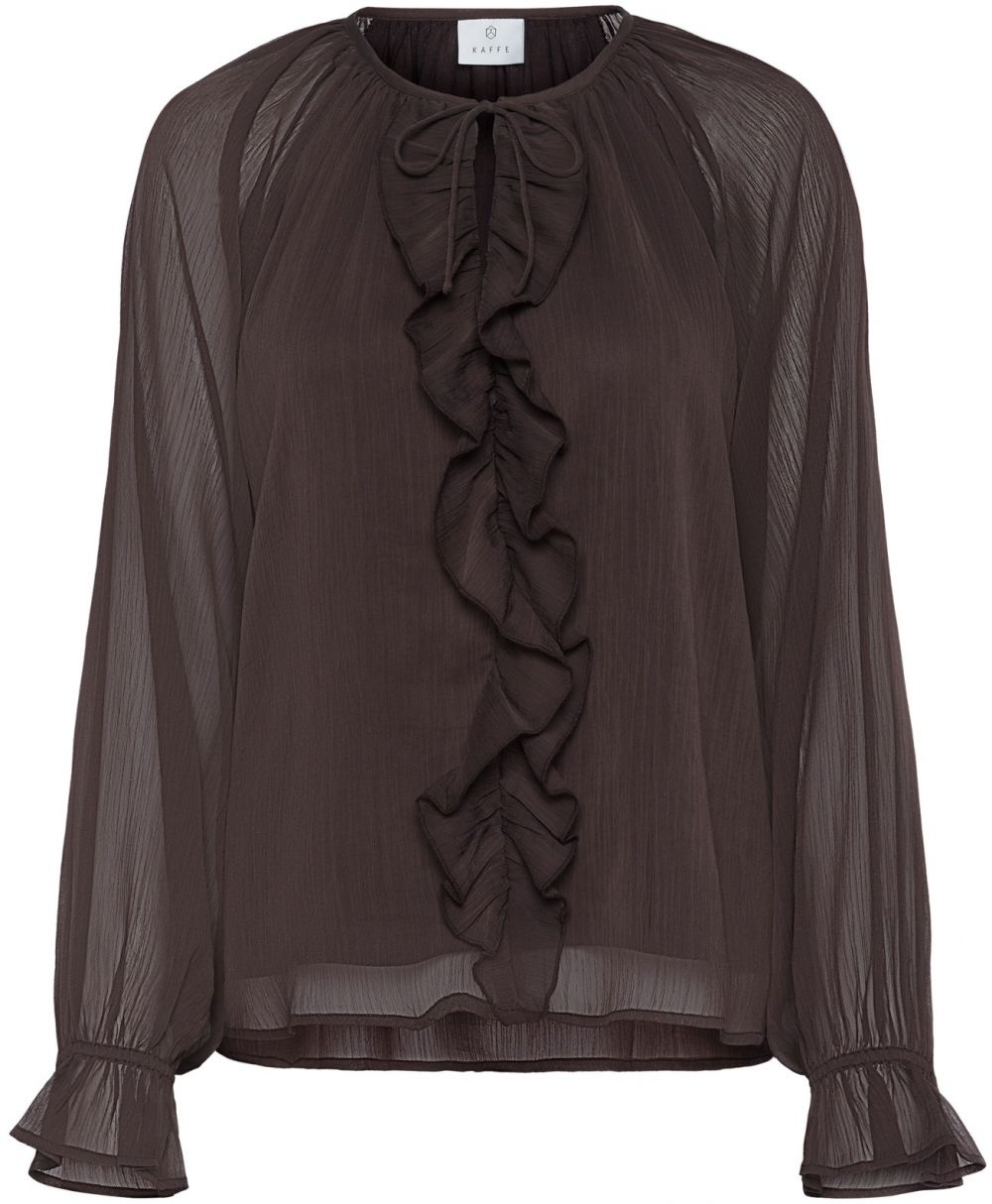 Kaffe Blúzka 'KAMila'  tmavohnedá
