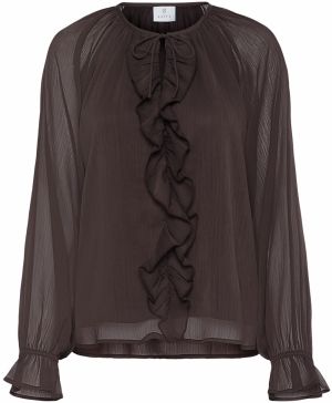 Kaffe Blúzka 'KAMila'  tmavohnedá