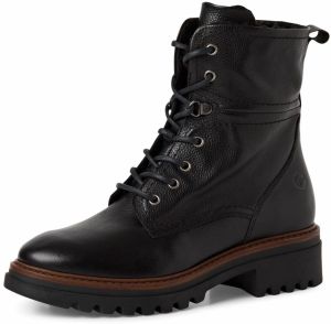 Tamaris Šnurovacie členkové čižmy  čierna