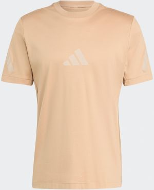 ADIDAS SPORTSWEAR Funkčné tričko 'Z.N.E.'  kapučíno / šedobiela