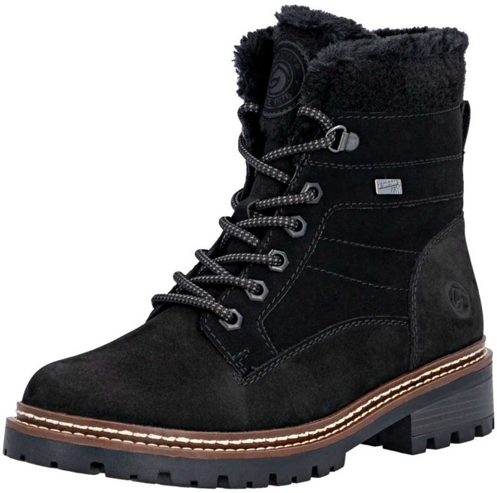 REMONTE Šnurovacie čižmy  čierna