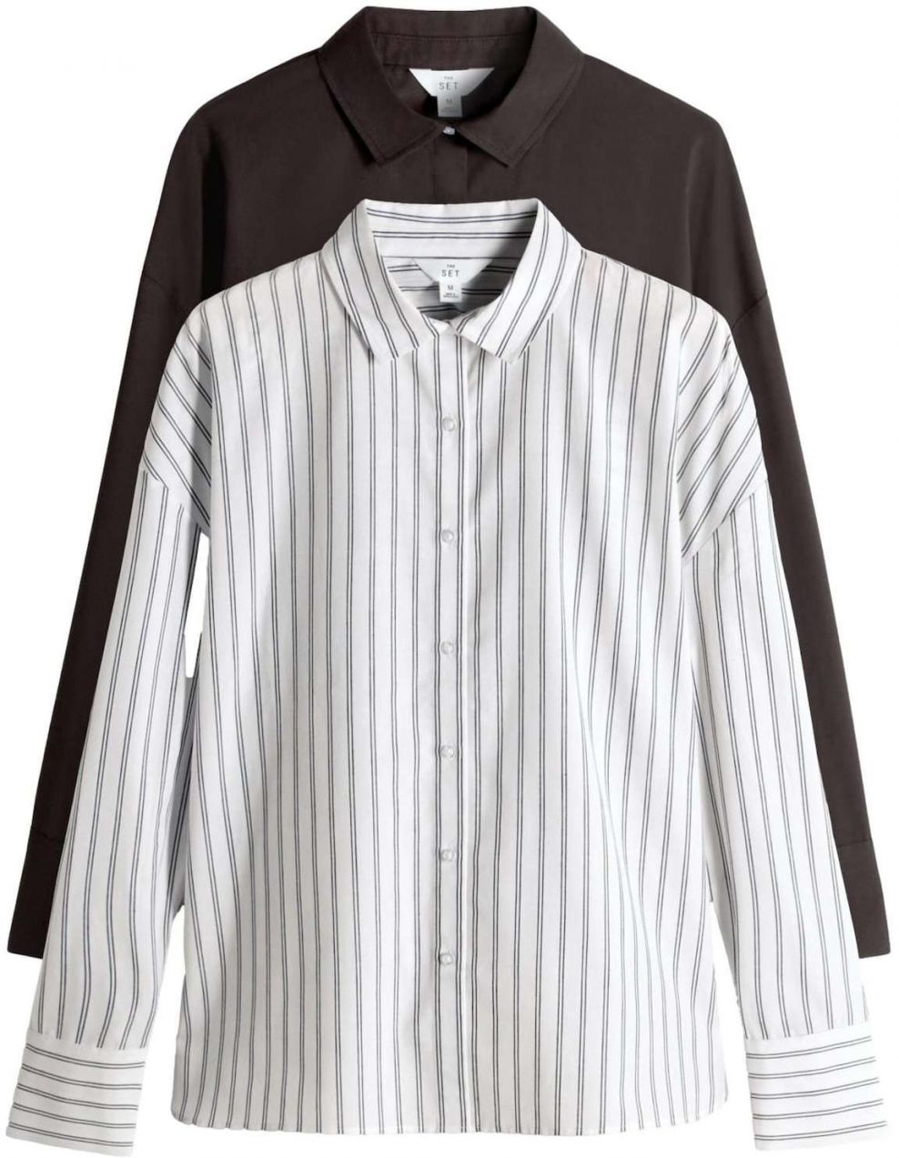 The Set Košeľa  tmavohnedá / čierna / biela