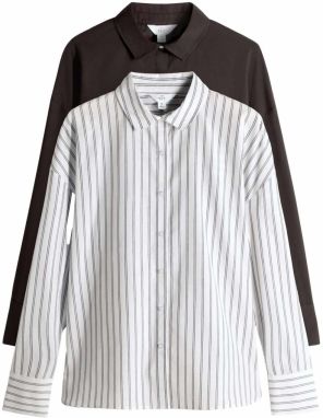 The Set Košeľa  tmavohnedá / čierna / biela