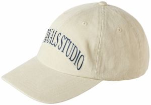 JACK & JONES Čiapka  krémová / tmavomodrá / biela