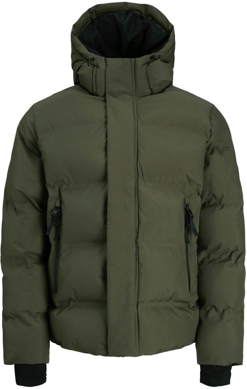 JACK & JONES Zimná bunda 'JCOFUSION'  tmavozelená
