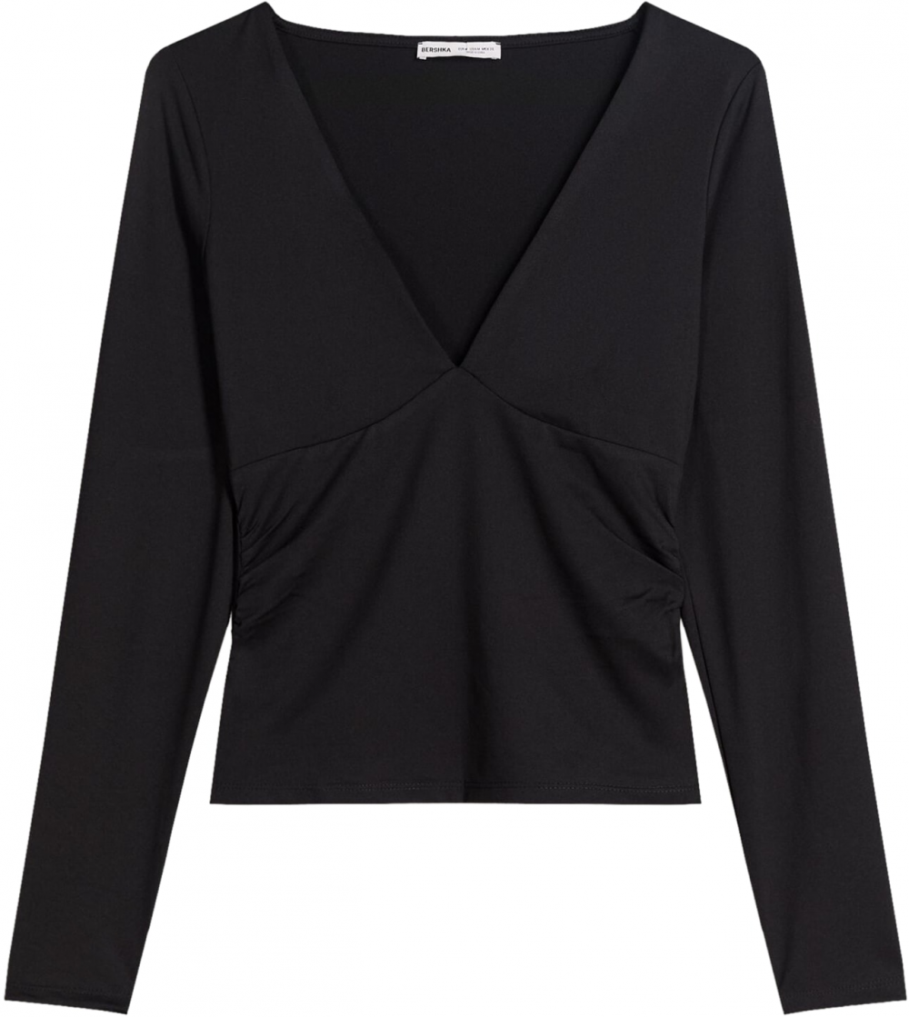 Bershka Tričko  čierna