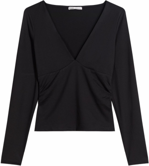 Bershka Tričko  čierna