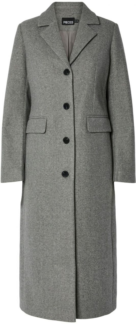PIECES Prechodný kabát 'PCJadine'  sivá melírovaná