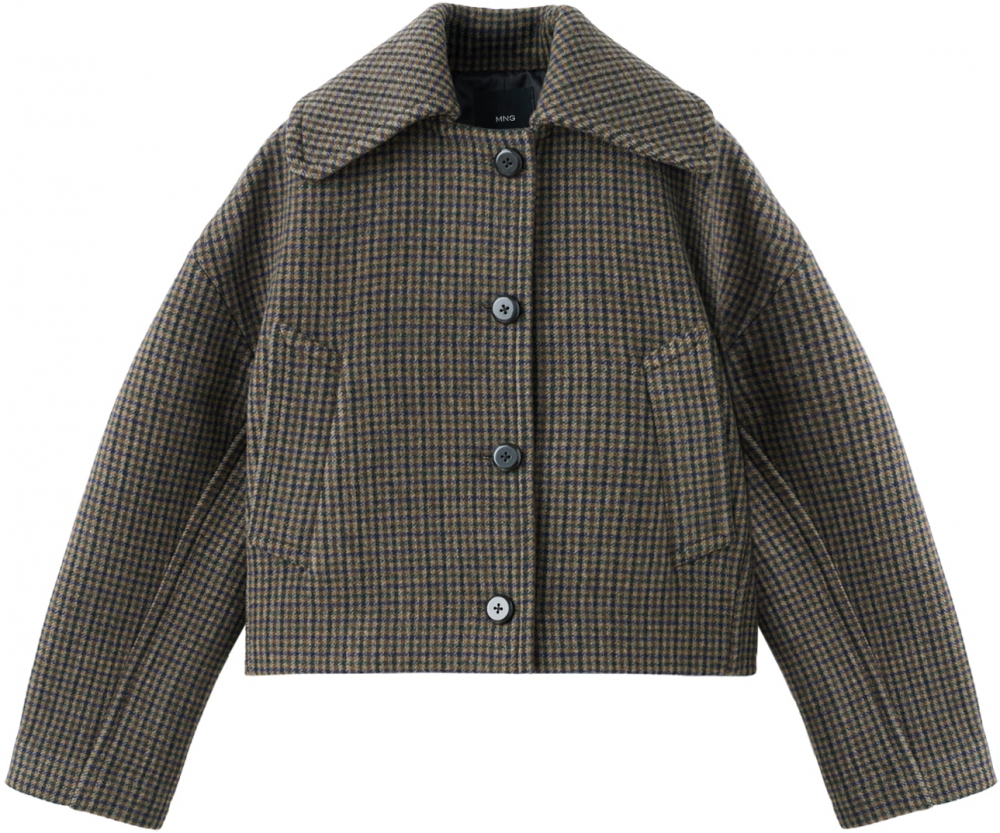 MANGO Prechodná bunda 'Dita'  hnedá / hnedá melírovaná / zelená