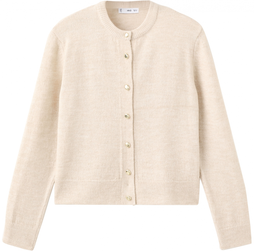 MANGO Kardigán 'Eliote'  svetlobéžová