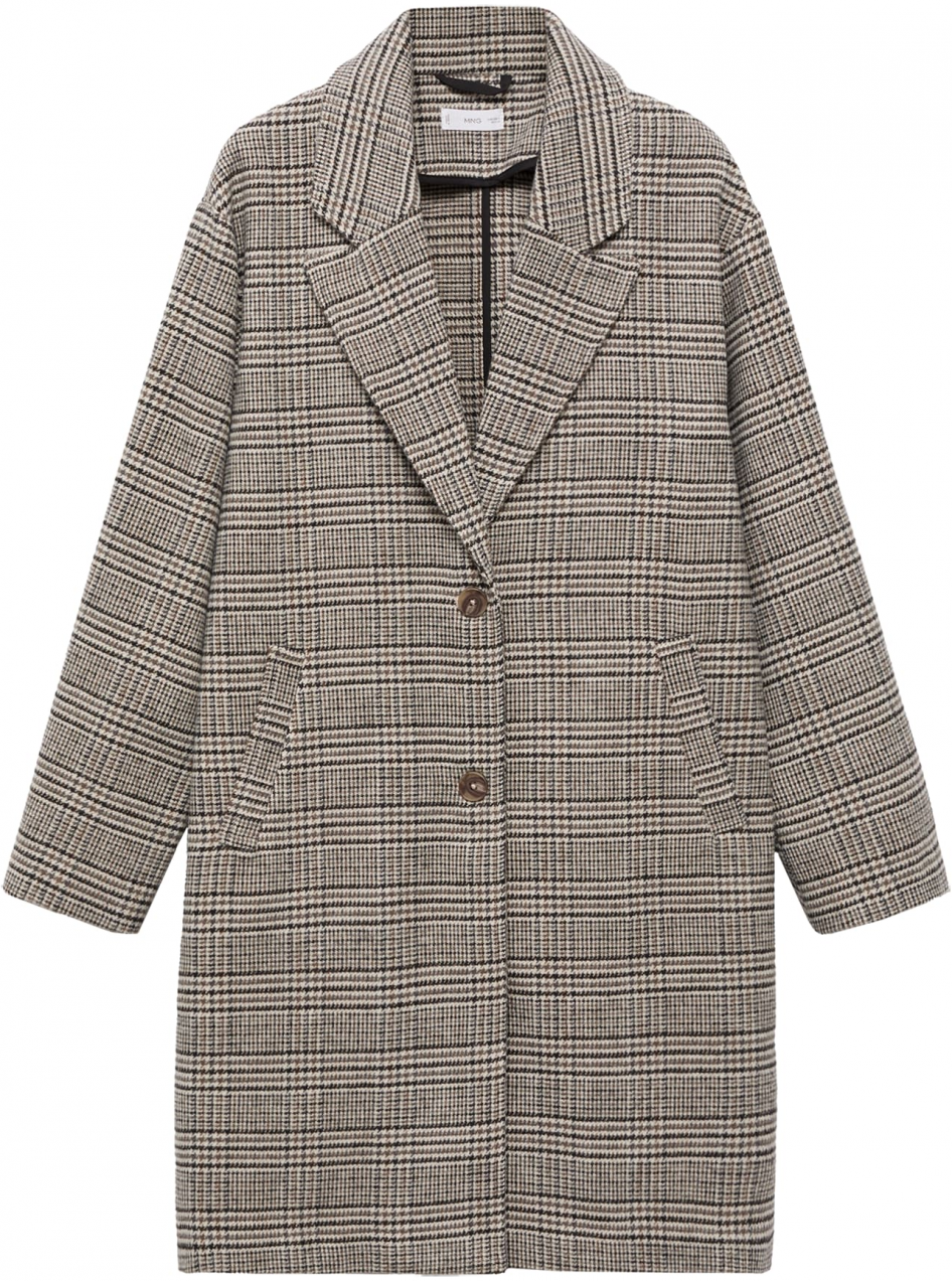 MANGO TEEN Prechodný kabát 'Camelia'  nebielená / čokoládová / čierna