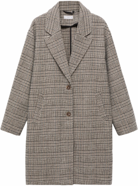 MANGO TEEN Prechodný kabát 'Camelia'  nebielená / čokoládová / čierna