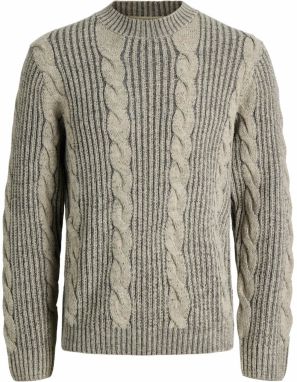 Jack & Jones Premium Sveter 'JPRBLUCARL'  sivá / sivá melírovaná