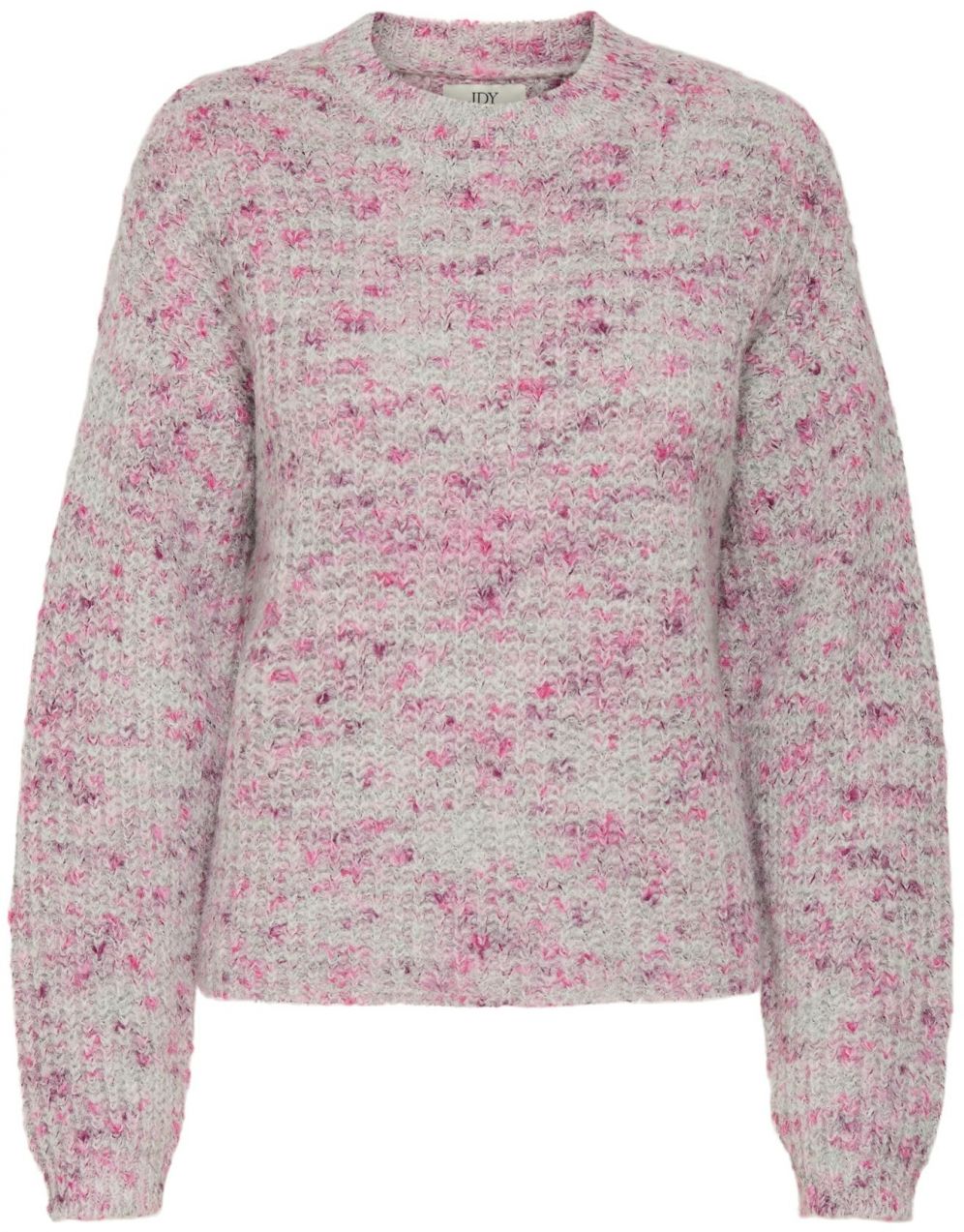 JDY Sveter 'JDYLEAH'  ružová / burgundská / biela