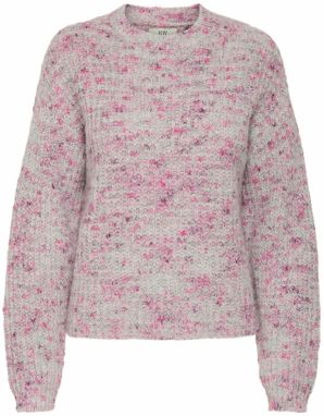 JDY Sveter 'JDYLEAH'  ružová / burgundská / biela