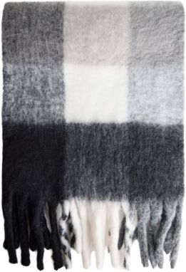 Bershka Šál  kamenná / svetlosivá / čierna / biela