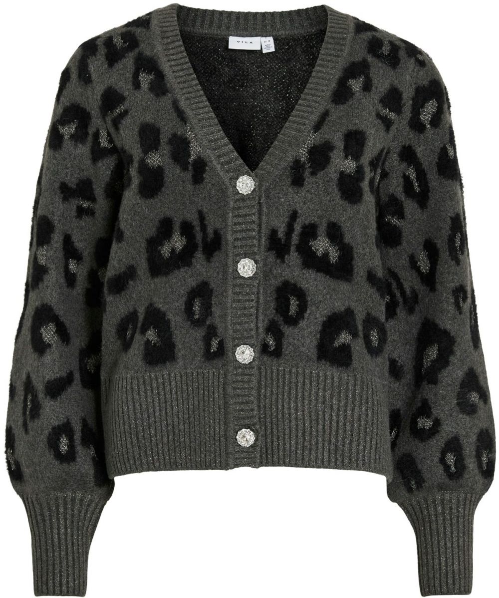 VILA Kardigán 'VILao'  antracitová / čierna / strieborná
