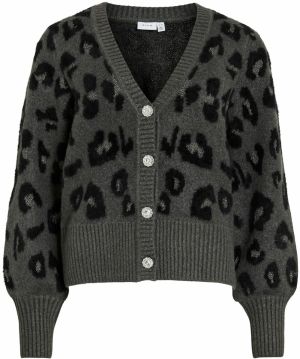 VILA Kardigán 'VILao'  antracitová / čierna / strieborná