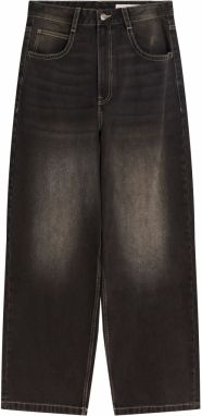 Bershka Džínsy  čierny denim