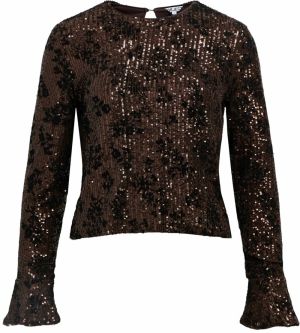 OBJECT Blúzka 'OBJEDEN'  čokoládová / čierna