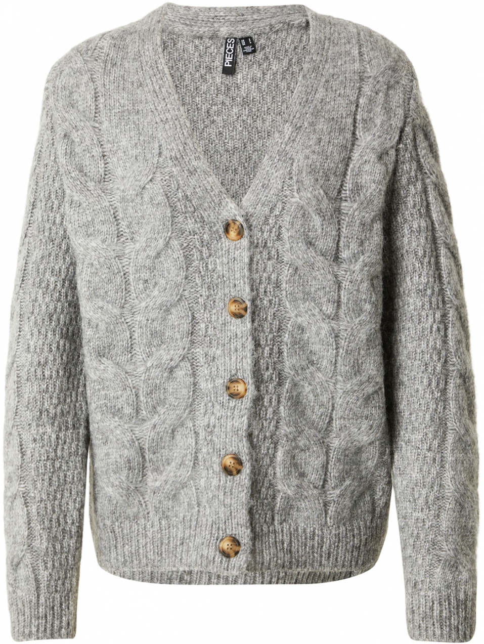 PIECES Kardigán 'PCNINA'  sivá melírovaná