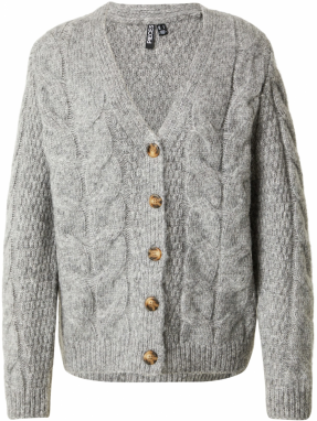 PIECES Kardigán 'PCNINA'  sivá melírovaná