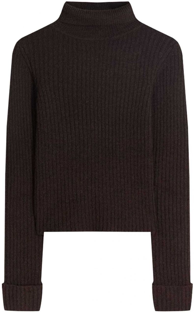 Bershka Sveter  tmavohnedá