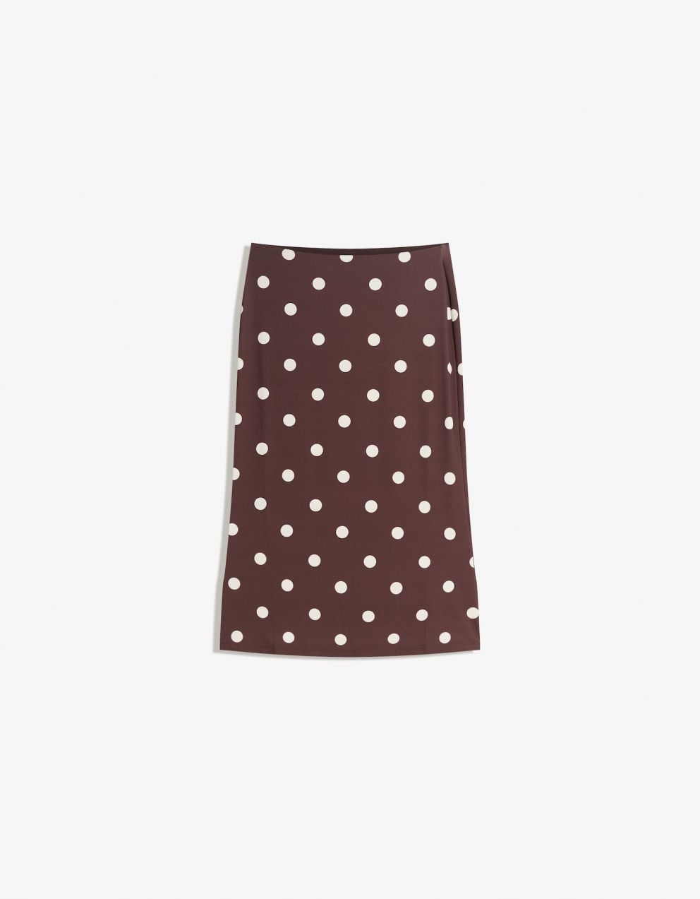 Bershka Sukňa  čokoládová / biela