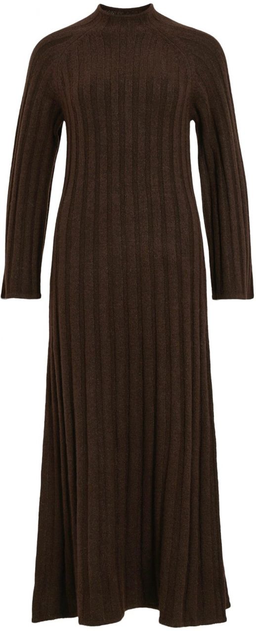 VILA Pletené šaty 'VICLEO'  hnedá
