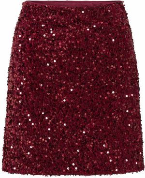 VILA Sukňa 'VIBELIEVE'  karmínovo červená